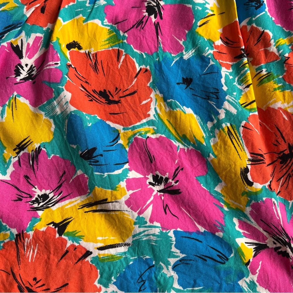 1980’s AFFIRMATIVE Floral Multicolor Skirt - Picture 6 of 8